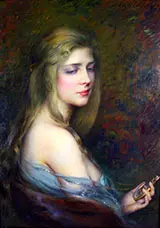 A Raven Haired Beauty By Carle John Blenner