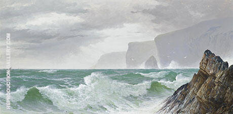Waves Crashing into The Cornish Coast | Oil Painting Reproduction