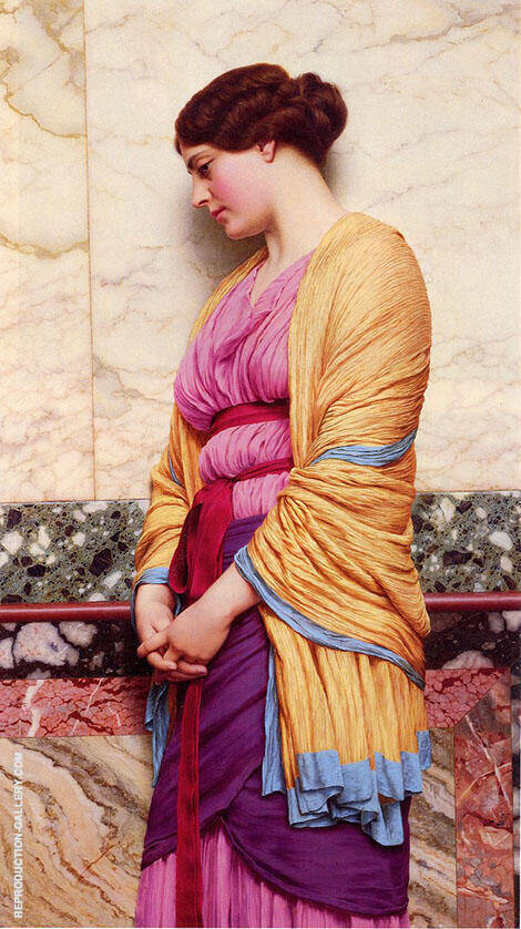 In Pensive Mood by John William Godward | Oil Painting Reproduction