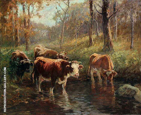 At The Watering Hole 1905 By Matilda Browne
