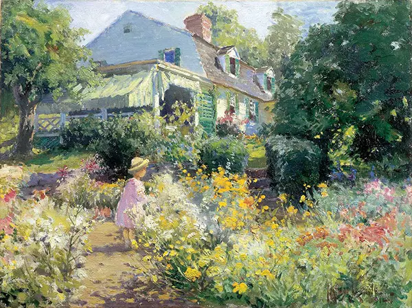 In Voorhee's Garden 1914 By Matilda Browne
