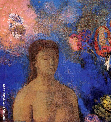 Closed Eyes c1895 by Odilon Redon | Oil Painting Reproduction