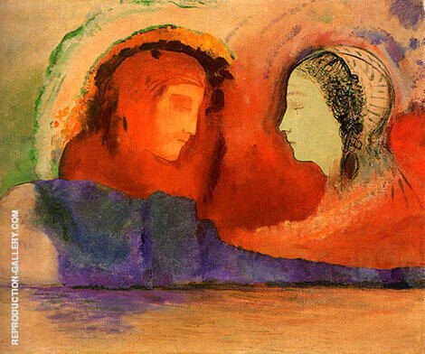 Dante and Beatrice by Odilon Redon | Oil Painting Reproduction