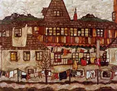 House with Drying Laundry, 1917 By Egon Schiele