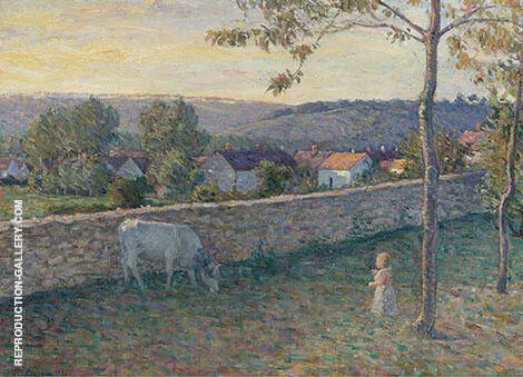 A Child at The Lawn at Pierrefonds 1896 By Henri Lebasque