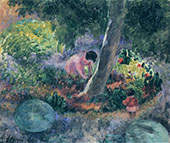 A Woman and Child inThe Garden By Henri Lebasque