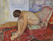 Female Nude Seated By Henri Lebasque