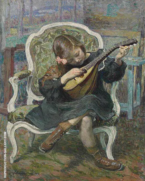 La Petite Mandoliniste By Henri Lebasque