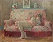 La Sieste Sur Le Canap� Rose By Henri Lebasque