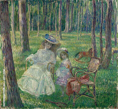 Mother and Daughter in The Park 1905 By Henri Lebasque