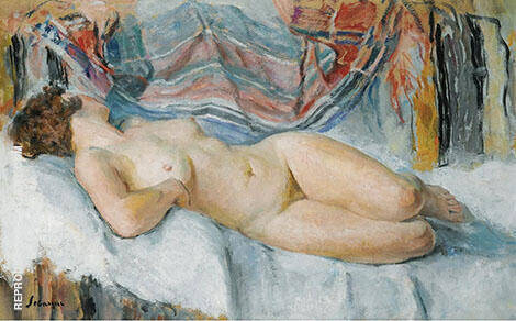 Nude on The Bed 1905 by Henri Lebasque | Oil Painting Reproduction