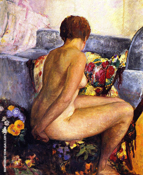 Seated Nude by Henri Lebasque | Oil Painting Reproduction