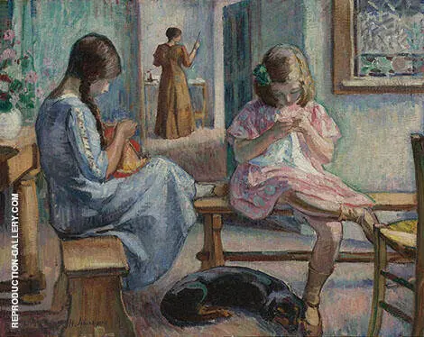 Sewing Girls By Henri Lebasque
