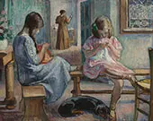Sewing Girls By Henri Lebasque