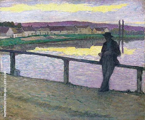 Sunset Over Pont Aven By Henri Lebasque