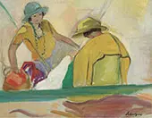 Two Young Women on The Beach 1920 By Henri Lebasque