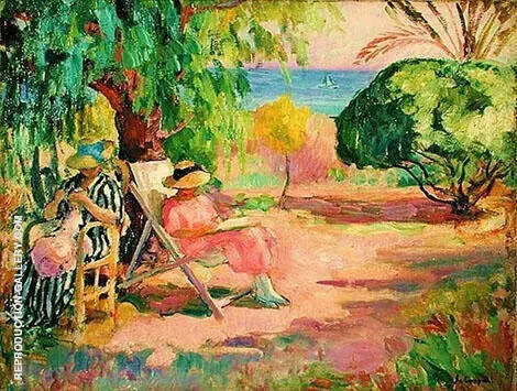 Woman Sewing By Henri Lebasque