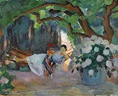 Young Woman at Hammock 1923 By Henri Lebasque