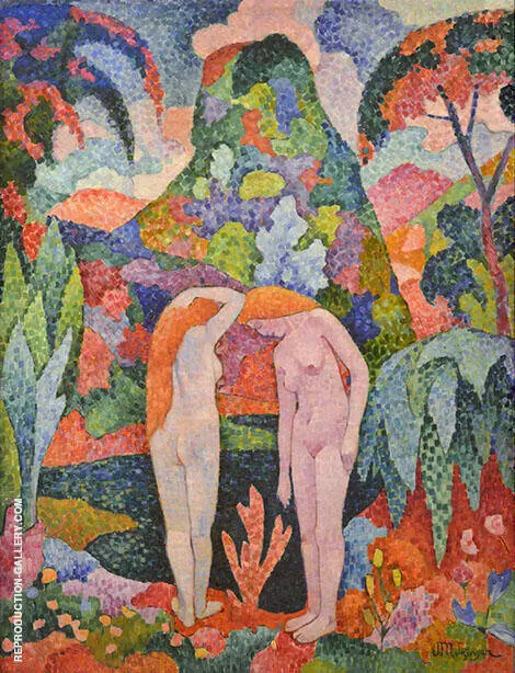 Two Nude in an Exotic Landscape 1905 By Jean Metzinger