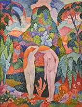 Two Nude in an Exotic Landscape 1905 By Jean Metzinger