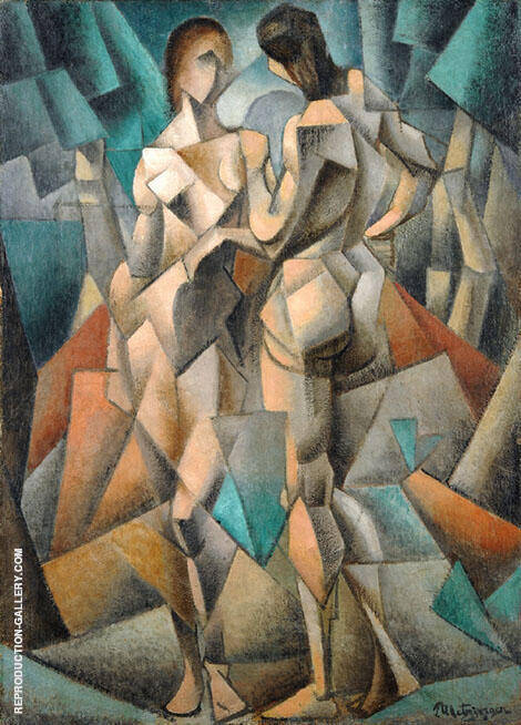 Two Nudes Two Women 1910 by Jean Metzinger | Oil Painting Reproduction