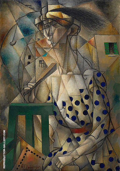 Woman with a Fan 1912 by Jean Metzinger | Oil Painting Reproduction