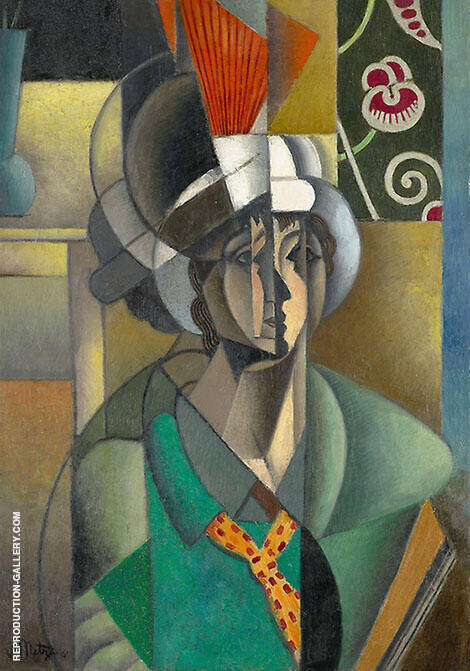 Woman with a Fan 1913 by Jean Metzinger | Oil Painting Reproduction