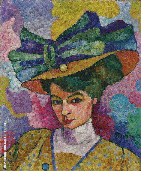 Woman with a Hat 1906 by Jean Metzinger | Oil Painting Reproduction