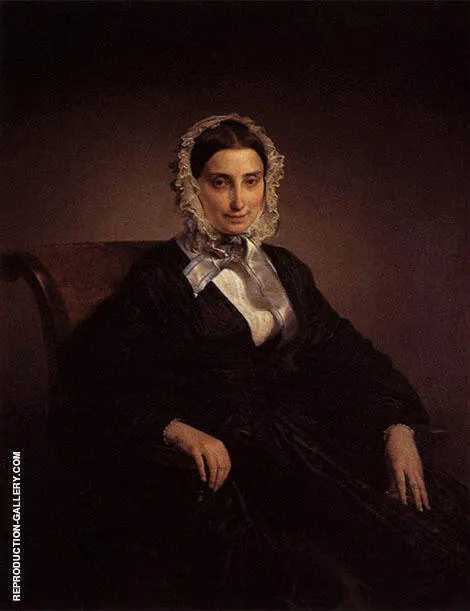 Portrait of Teresa Barri Stampa 1849 By Francesco Hayez