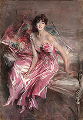 La Signora in Rosa By Giovanni Boldini