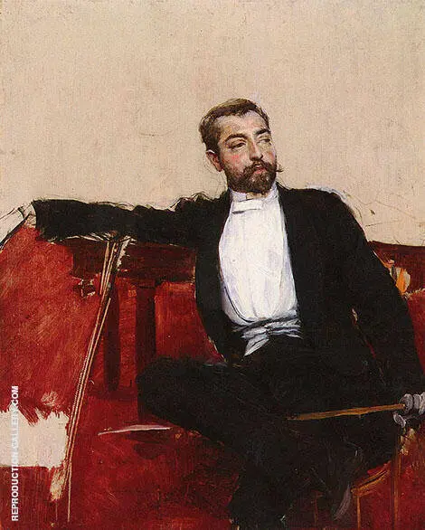 A Portrait of John Singer Sargent By Giovanni Boldini