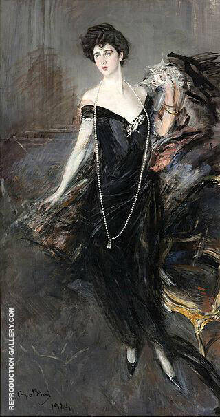 Franca Florio by Giovanni Boldini | Oil Painting Reproduction