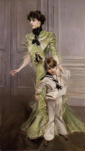 Madame Georges Hugo and Her Son Jean 1898 By Giovanni Boldini