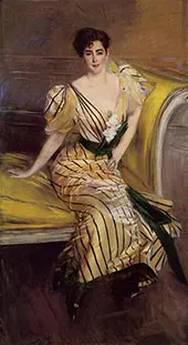 Portrait of Madame Josephina Alvear de Errazuriz 1892 By Giovanni Boldini