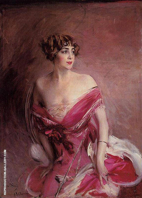 Portrait of Mlle de Gillespie la Dame de Biarritz 1912 | Oil Painting Reproduction
