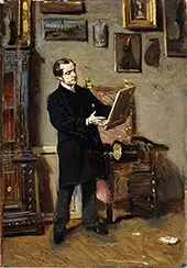 Self Portrait While Looking at a Painting 1865 By Giovanni Boldini