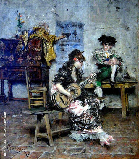 The Guitar Player by Giovanni Boldini | Oil Painting Reproduction