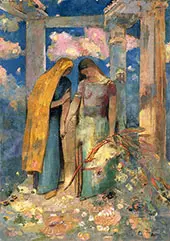 Mystical Conversation 1896 By Odilon Redon