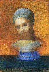 Small Bust of a Young Girl By Odilon Redon