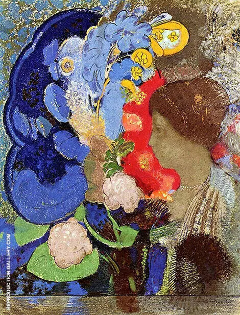 Woman with Flowers 1903 By Odilon Redon