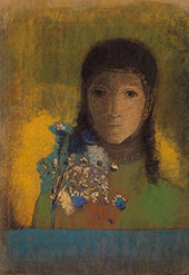 Woman with Wildflowers By Odilon Redon