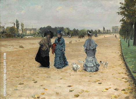 Avenue de bois du Boulogne 1874 | Oil Painting Reproduction