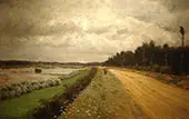 Country Road The Bank of The Ofanto 1870 By Giuseppe De Nittis