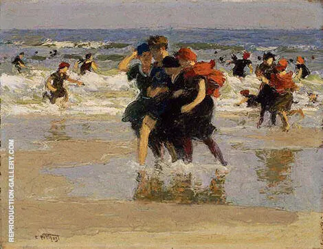 At The Seaside 1905 By Edward Henry Potthast