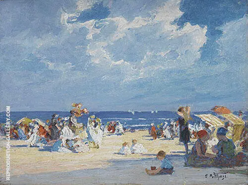 Beach Scene By Edward Henry Potthast