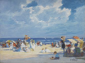 Beach Scene By Edward Henry Potthast