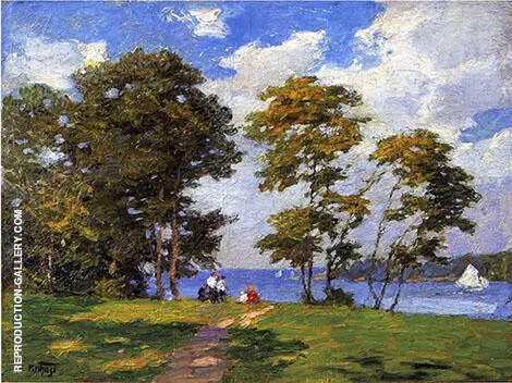 Landscape by The Shore By Edward Henry Potthast