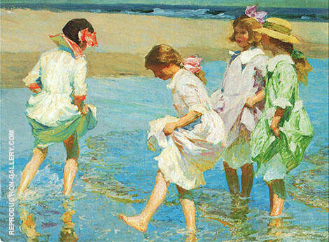 Children on The Beach by Edward Henry Potthast | Oil Painting Reproduction