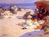 Picnickers on The Beach By Edward Henry Potthast