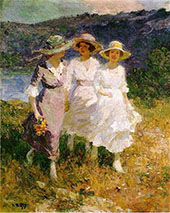 Walking in The Hills By Edward Henry Potthast